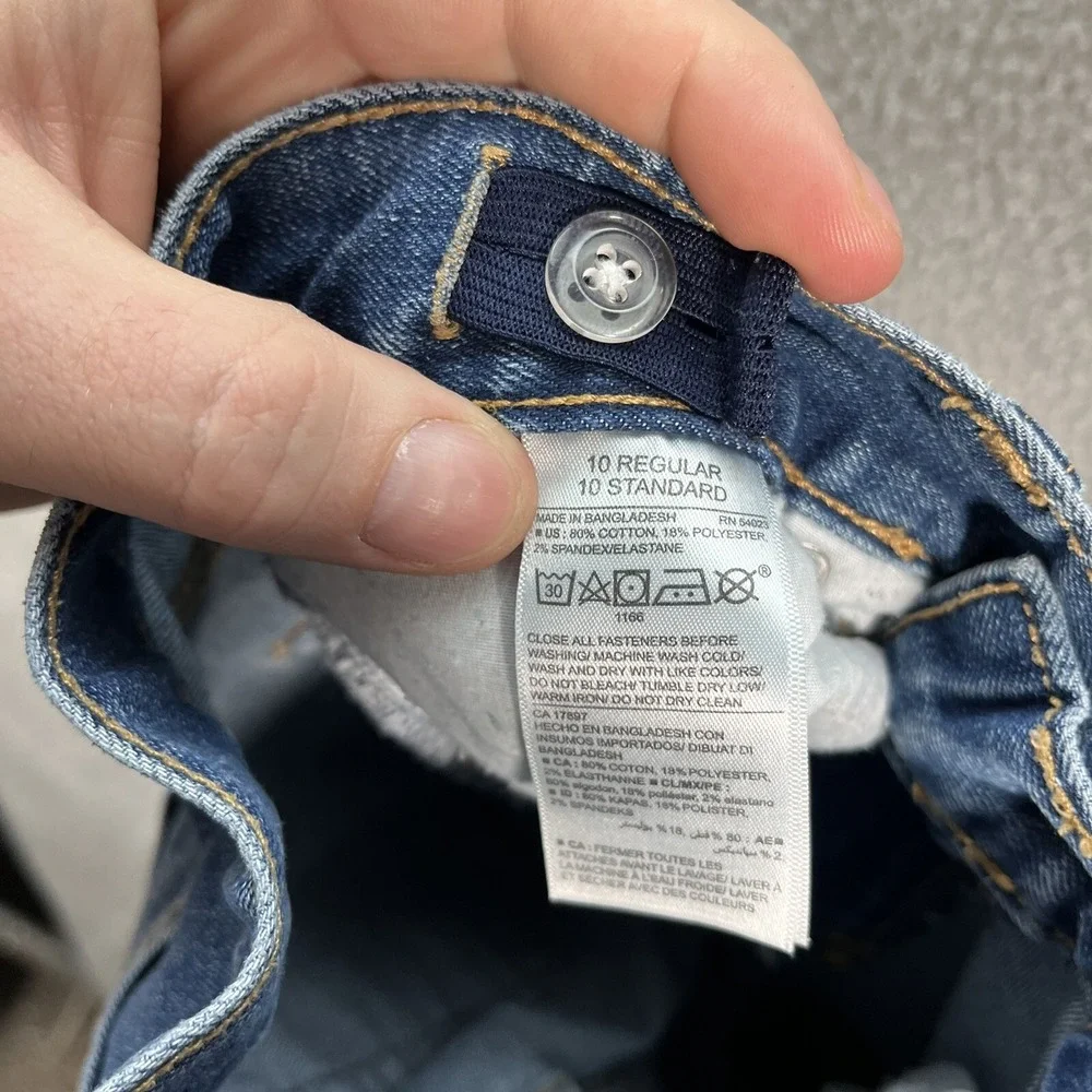 Old Navy Jeans Youth 10 Regular Blue Denim‎ Distressed Preppy School